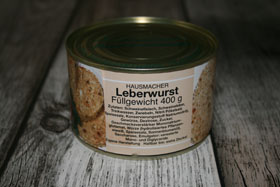 Leberwurst 400g         4,50€ / Stück